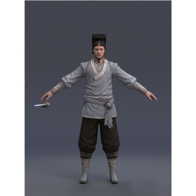 现代游戏角色3D模型